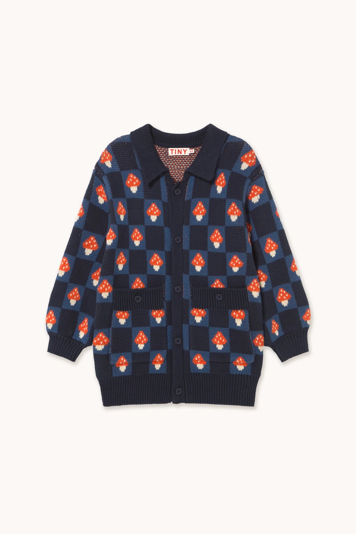 Tiny Cottons Mushroom Cardigan - Ink Blue