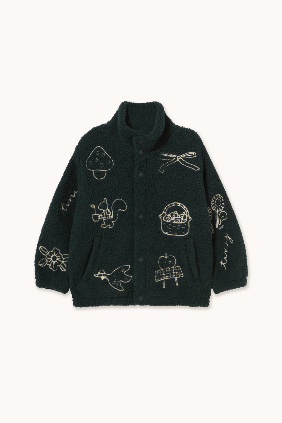 Tiny Cottons Tiny Apples Sherpa Jacket - Ink Blue