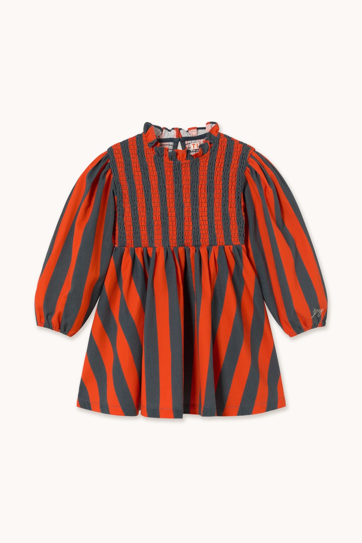 Tiny Cottons Red-Blue Stripes Dress - Summer Red