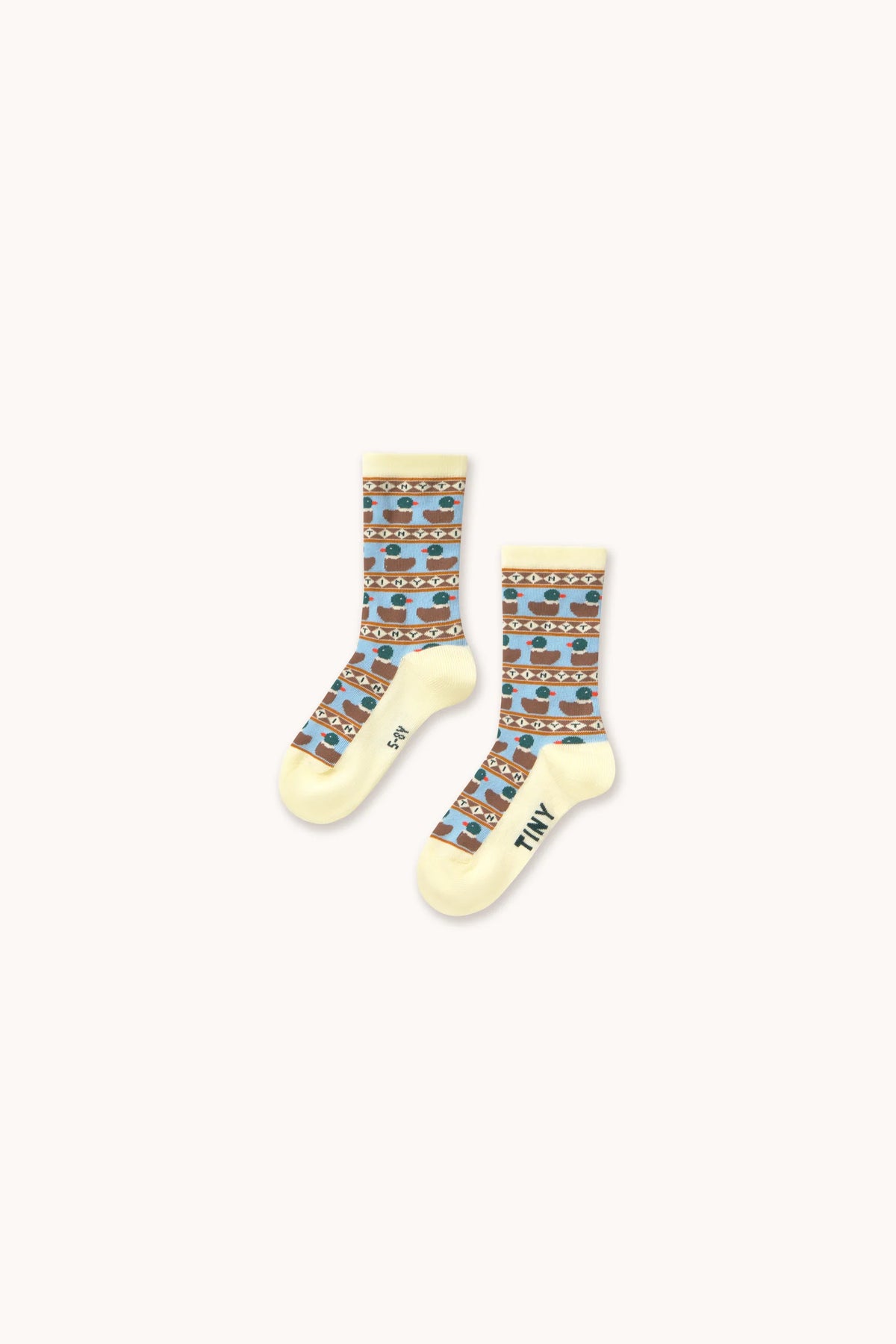 Tiny Cottons Tiny Ducks Medium Socks - Dusty Yellow