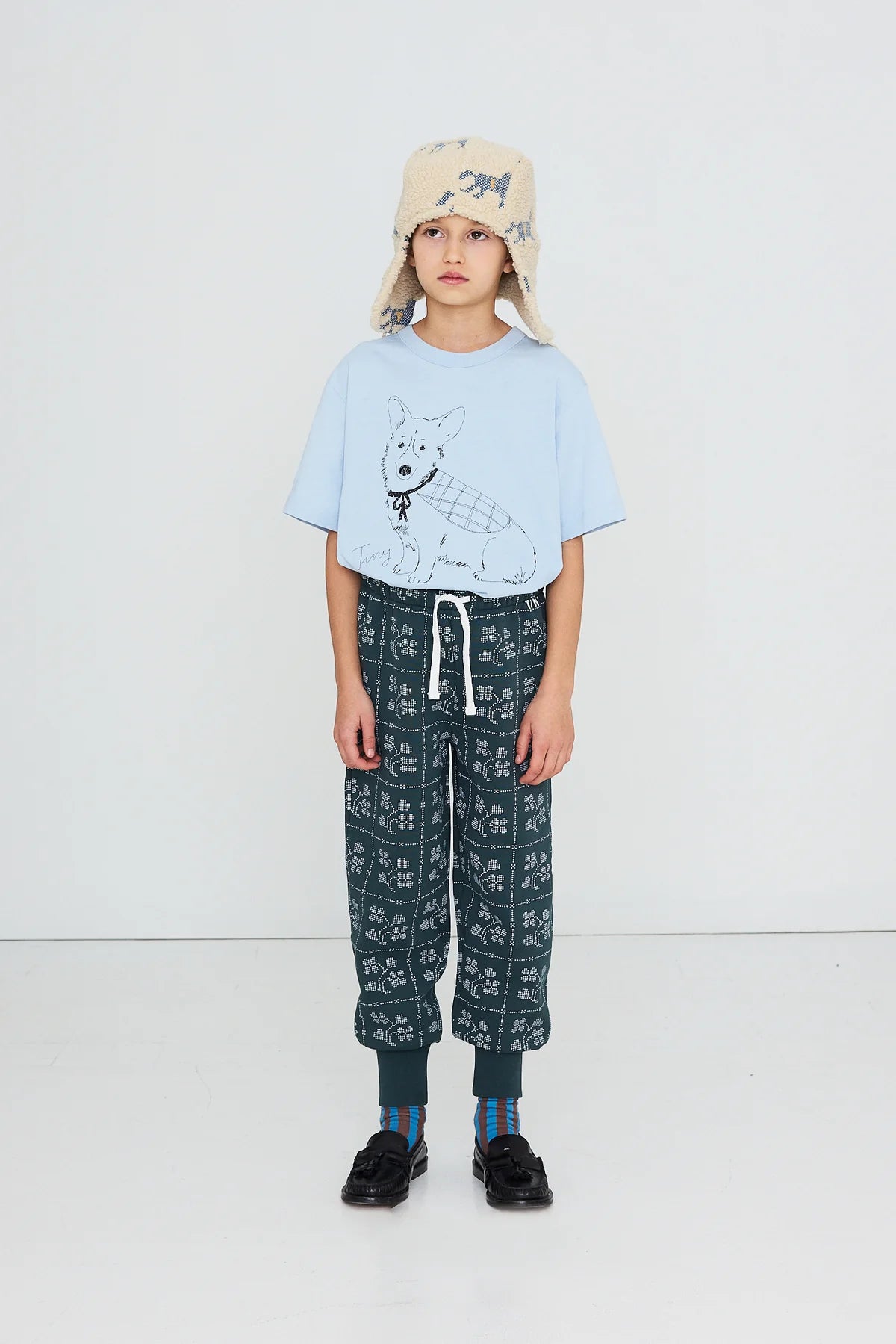 Tiny Cottons Corgi Graphic Sweatshirt - Washed Bue