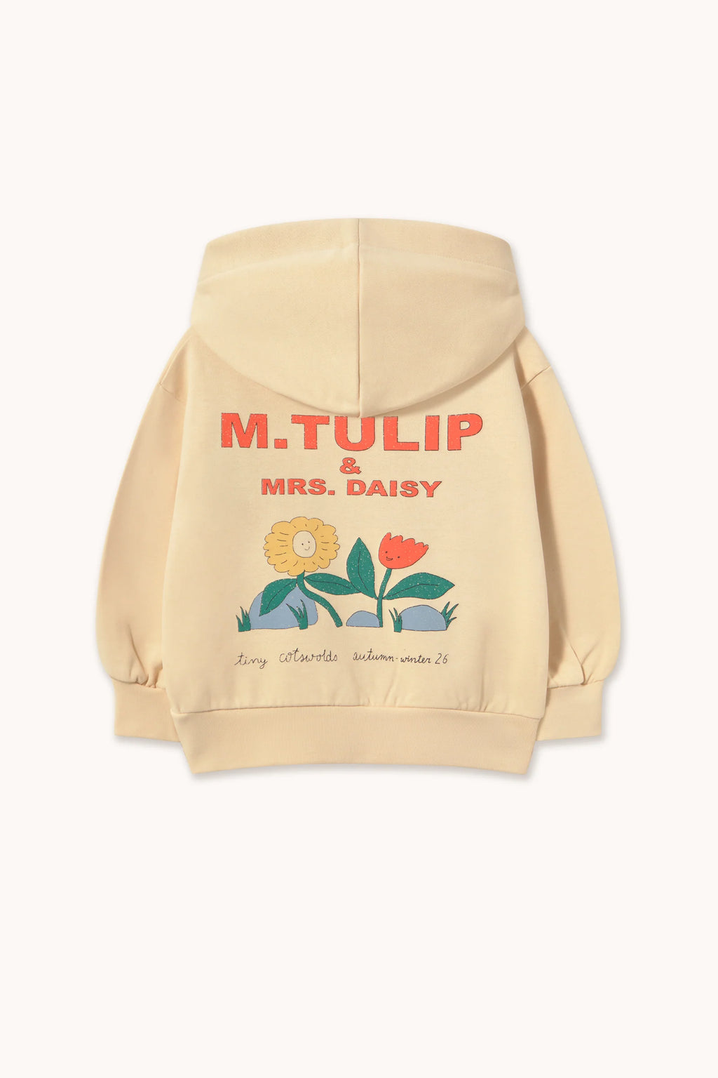 Tiny Cottons Tulip & Daisy Graphic Hoodie - Vanilla