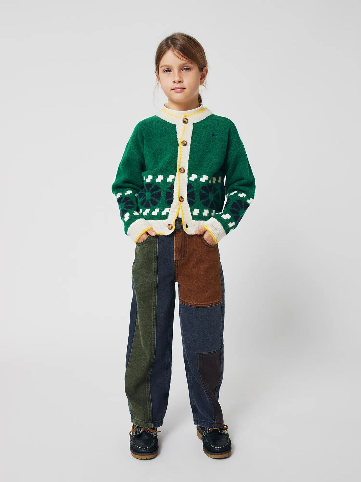 Bobo Choses color block denim pants