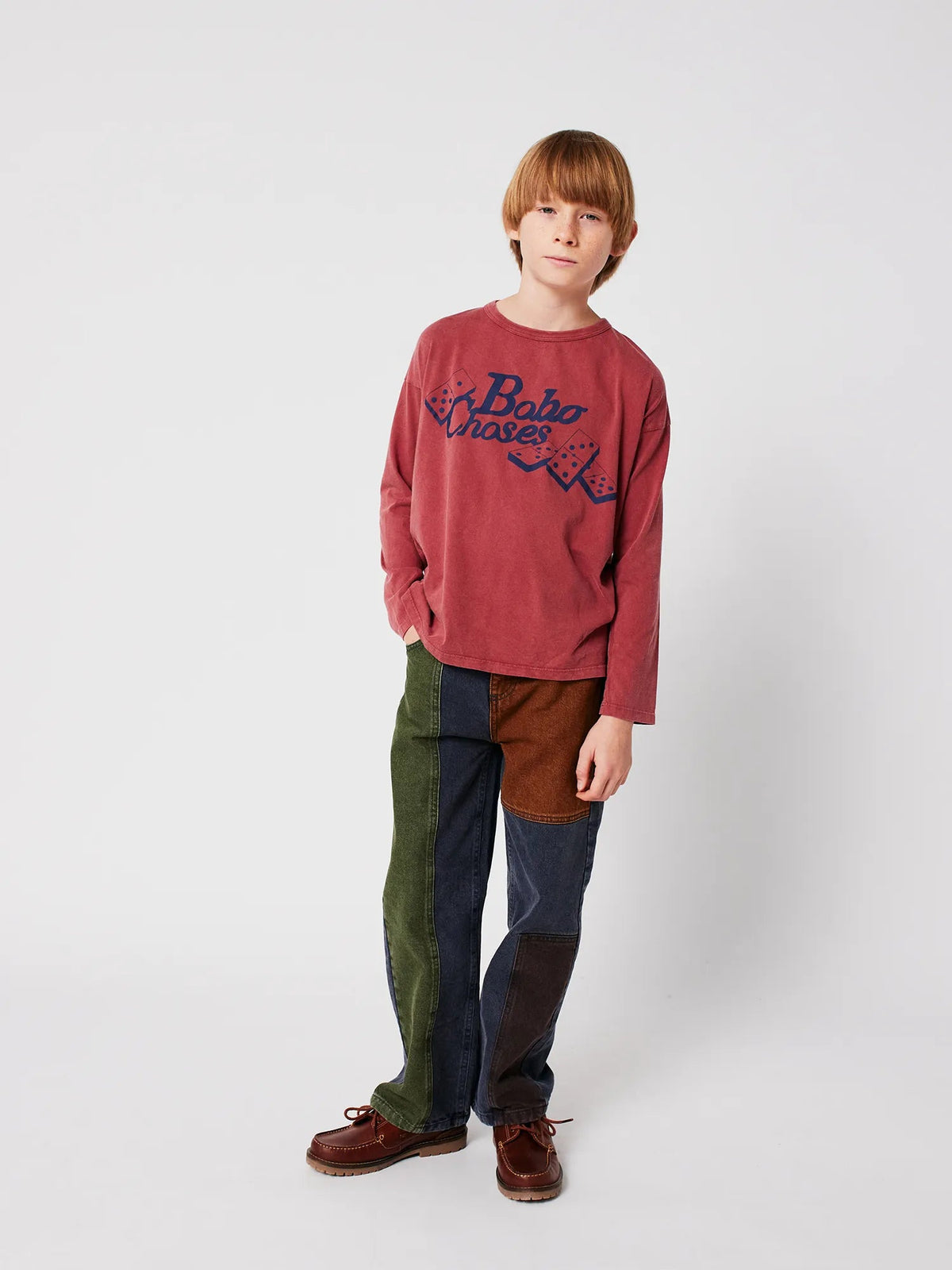 Bobo Choses color block denim pants