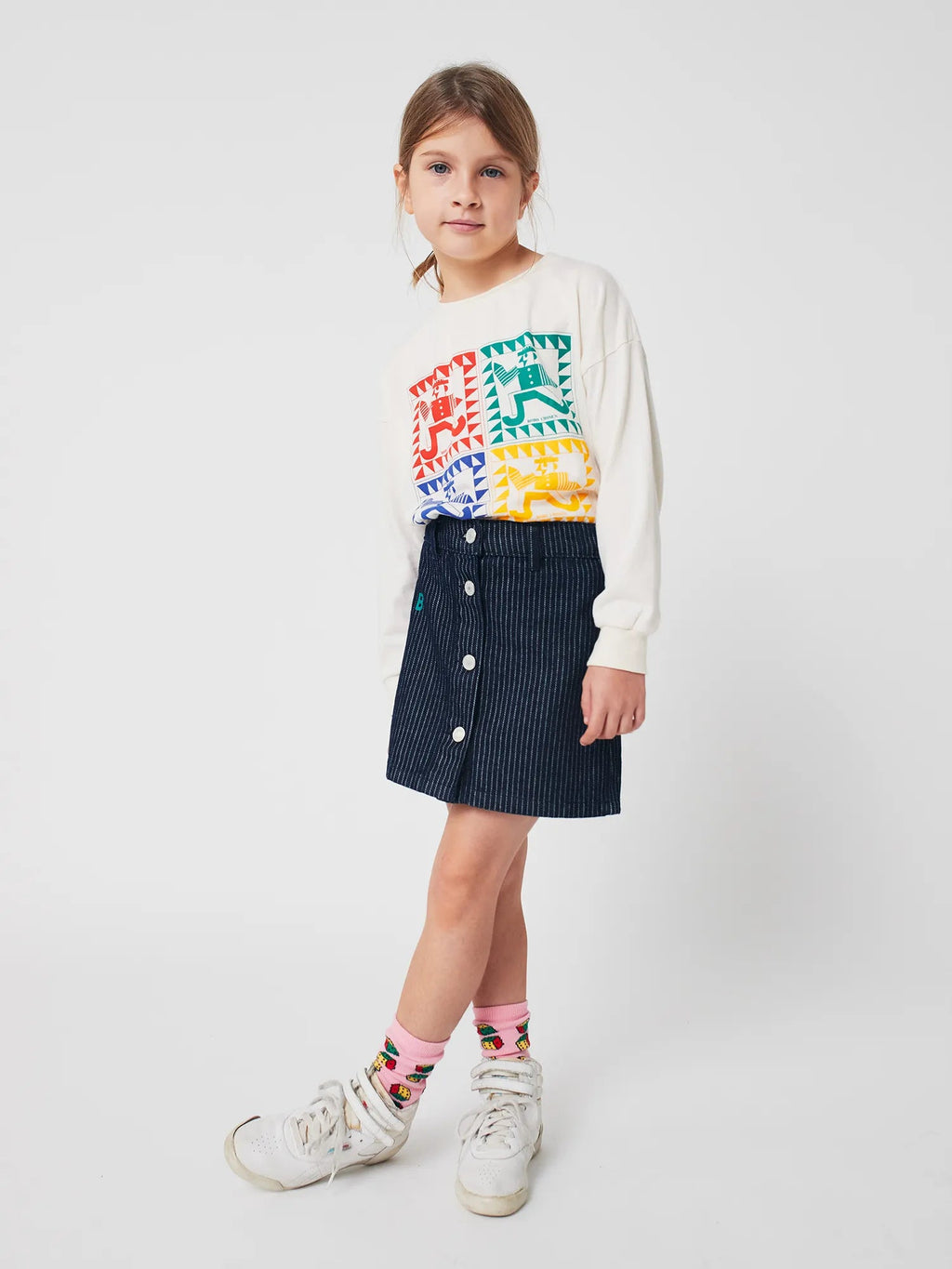 Bobo Denim Skirt Navy Blue