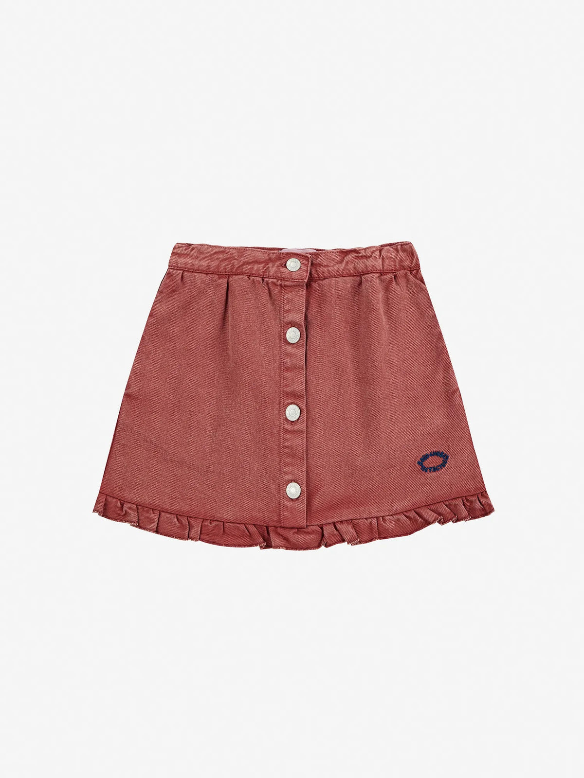 Tic Tac Toe Ruffled Skirt Brown
