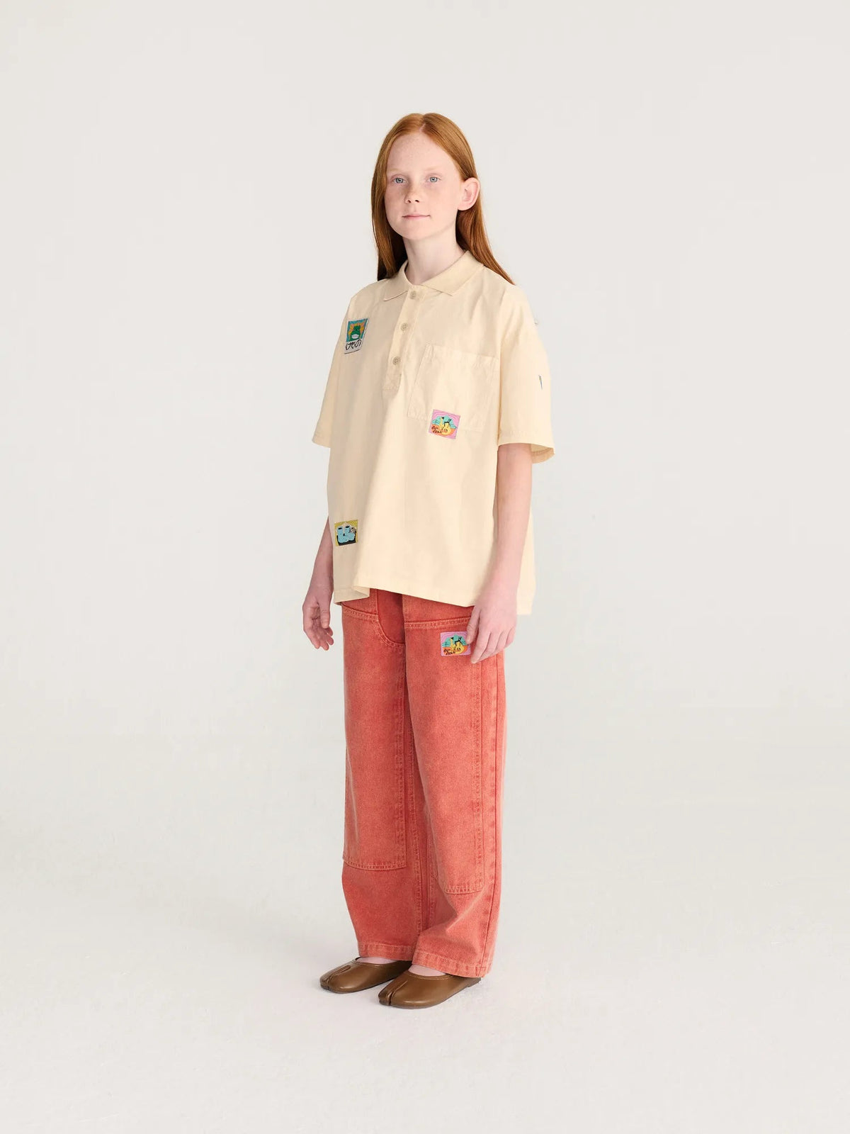 Bobo Choses Taxi Saurus Tag twill pants