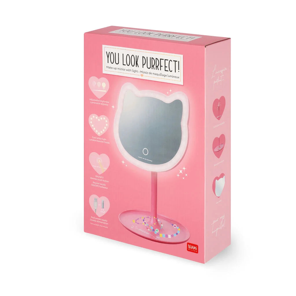 Make-upspiegel met verlichting – Je ziet er purrfect uit!
