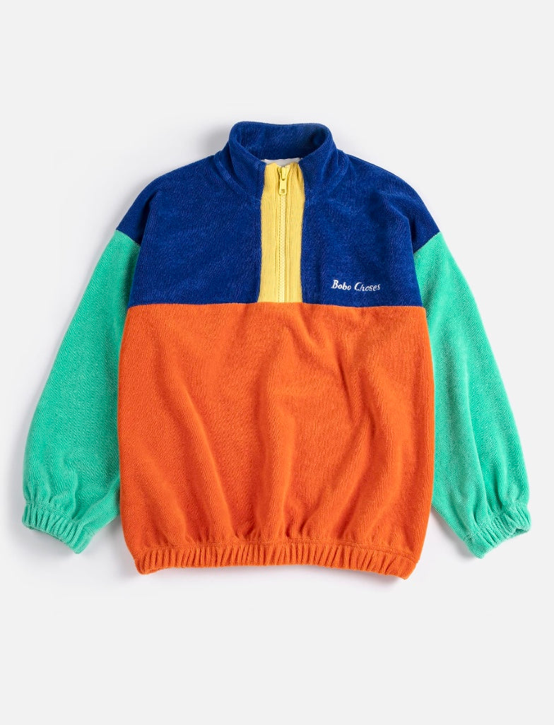 Bobo Choses color block zipped sweatshirt