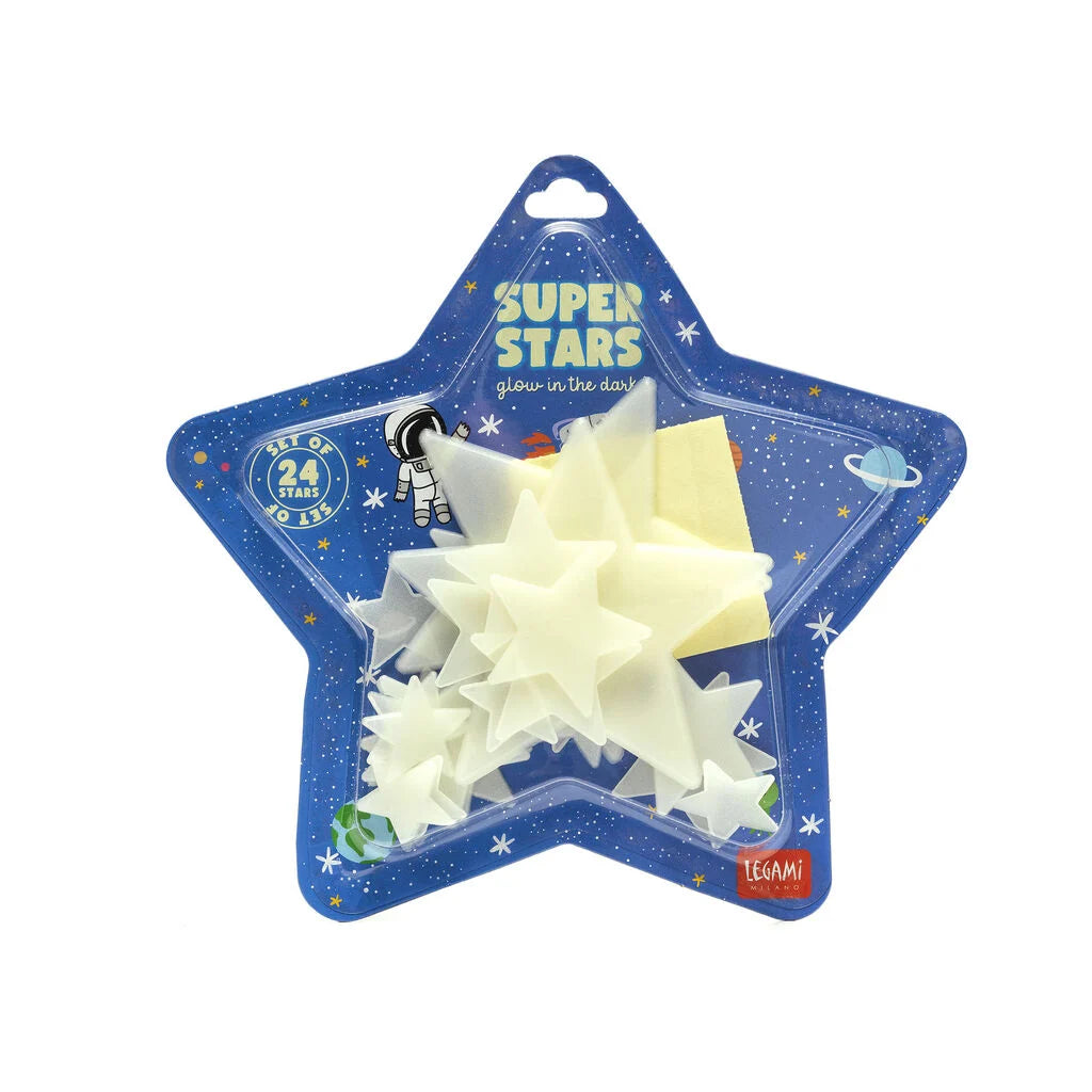 Zelfklevende sterren die in het donker oplichten - Super Stars