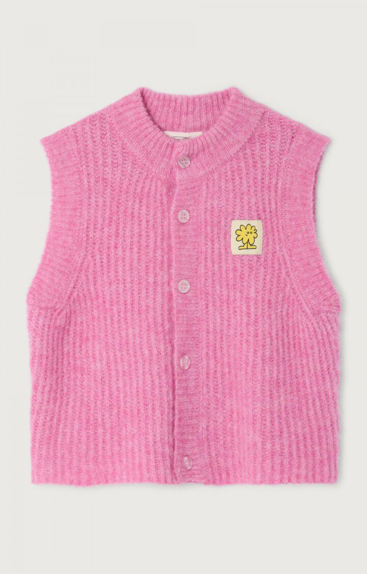 KINDERCARDIGAN EAST Bubble Roze Gemeleerd