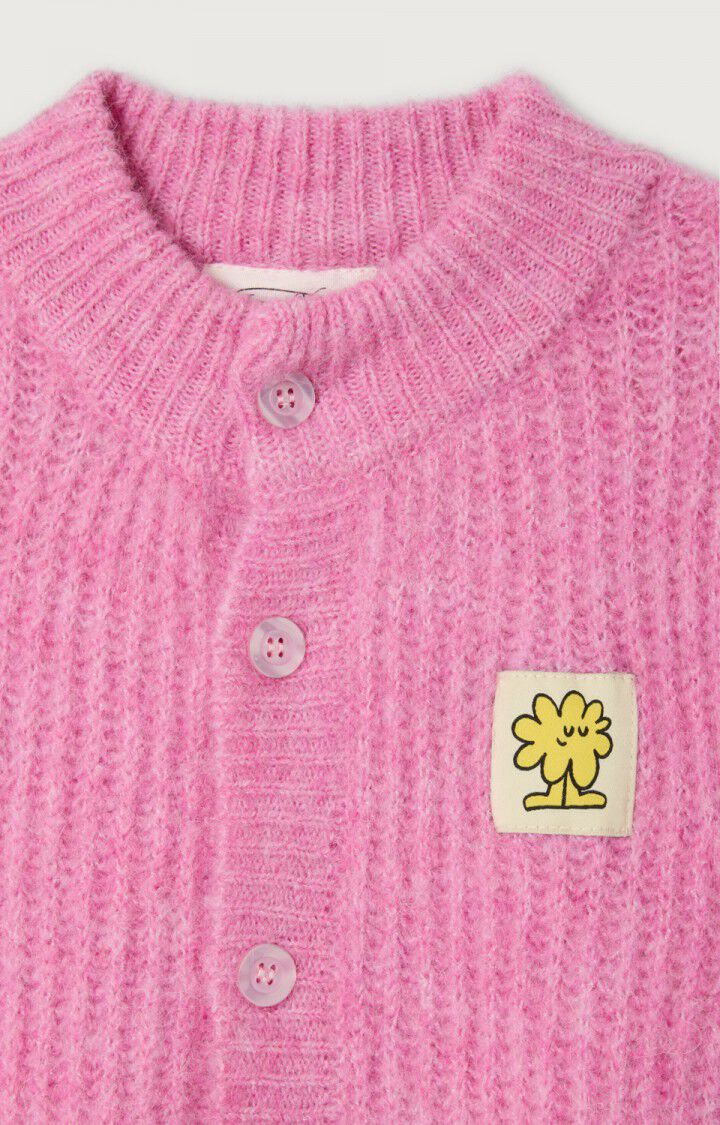 KINDERCARDIGAN EAST Bubble Roze Gemeleerd