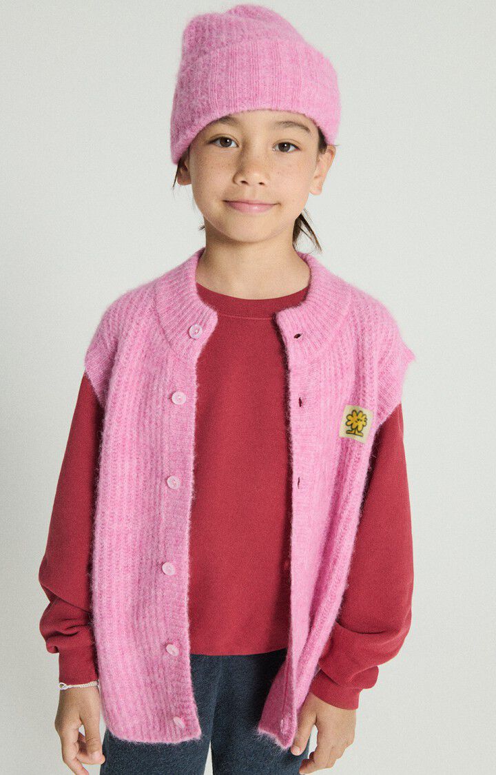 KINDERCARDIGAN EAST Bubble Roze Gemeleerd