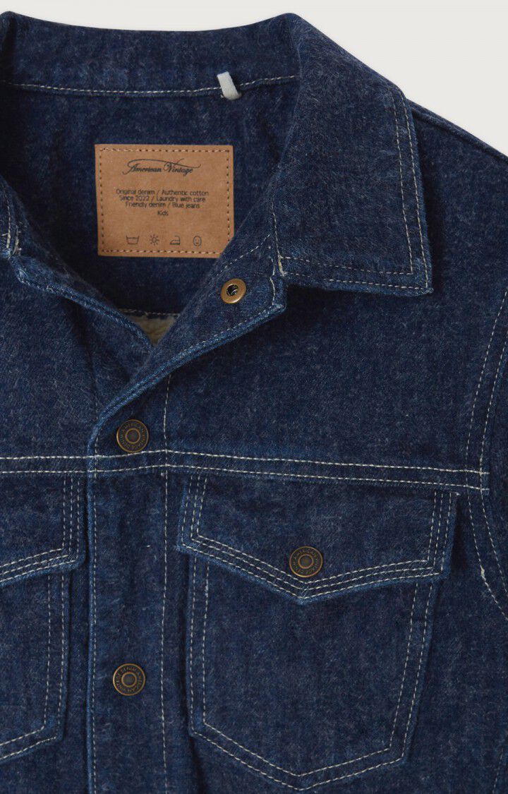 Kinderjas Nafow - Geborsteld Blauw