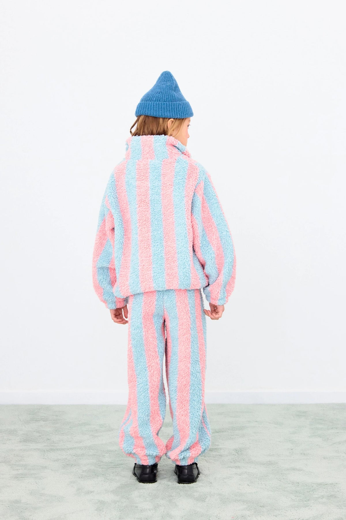 STRIPES SHERPA SWEATSHIRT
