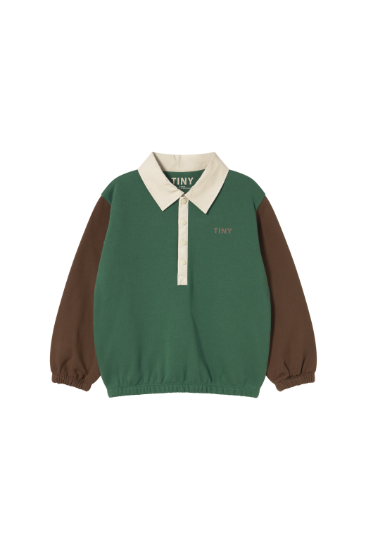 Color Block Polo Sleeve Tee