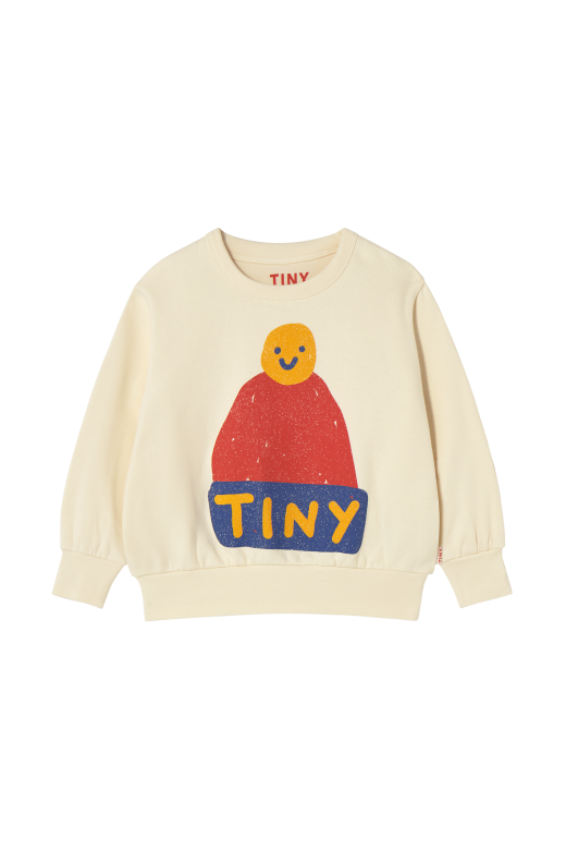 Beanie Graphic Sweatshirt Light Cream