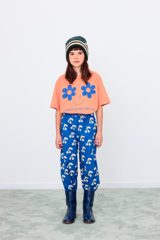 Flowers Eyes Graphic Tee Light Rust